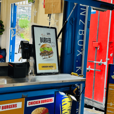 Food truck Self-ordering kiosk installed by RocketPOS